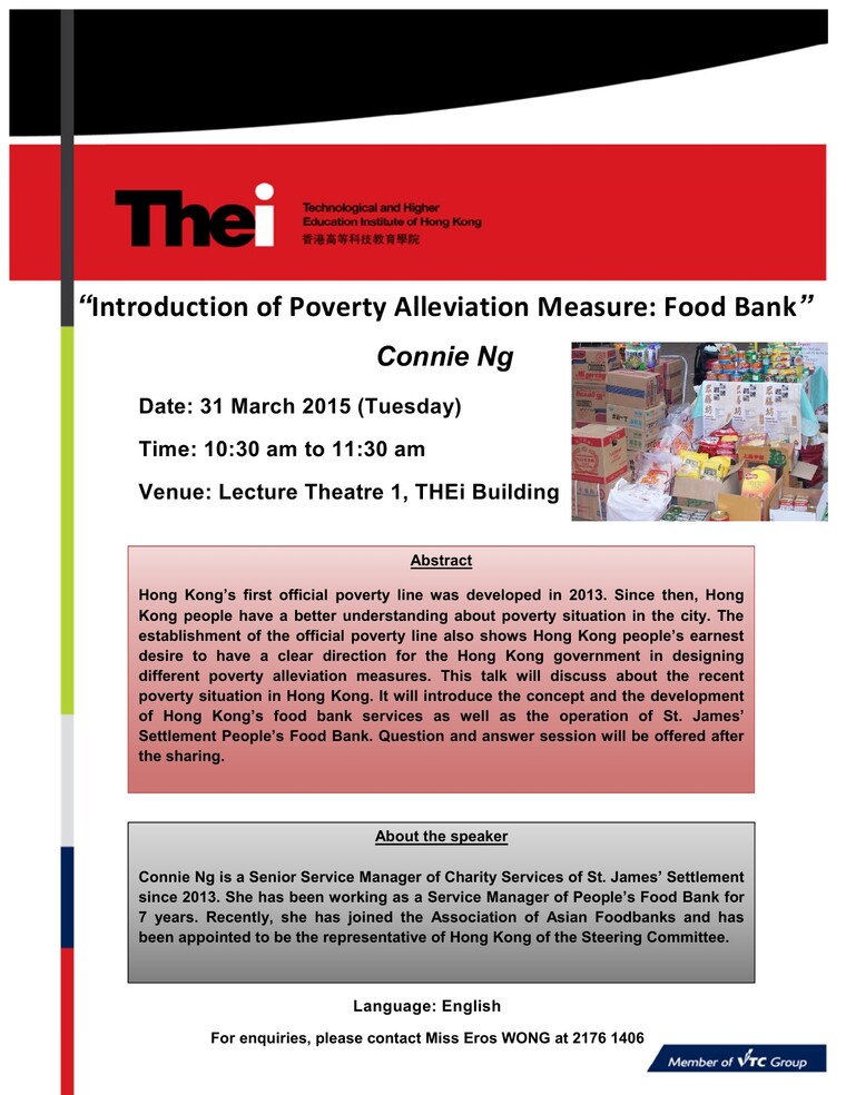 Introduction of Poverty Alleviation Measure: Food Bank